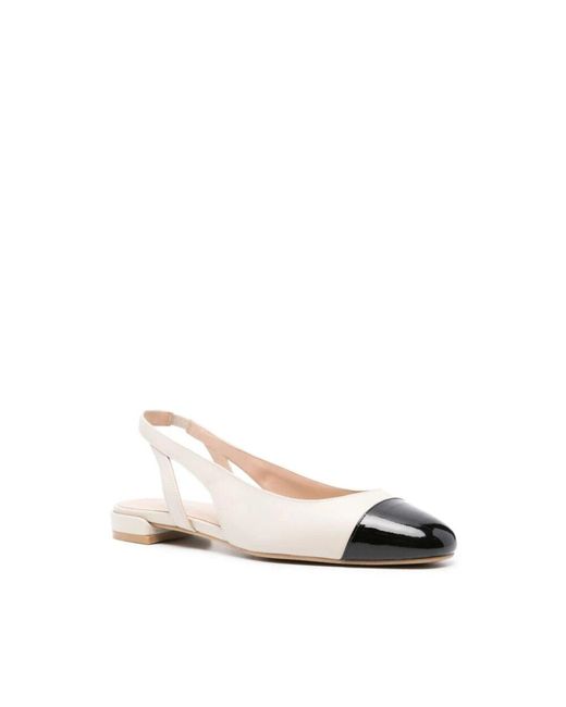 Stuart Weitzman White Weiße flache schuhe
