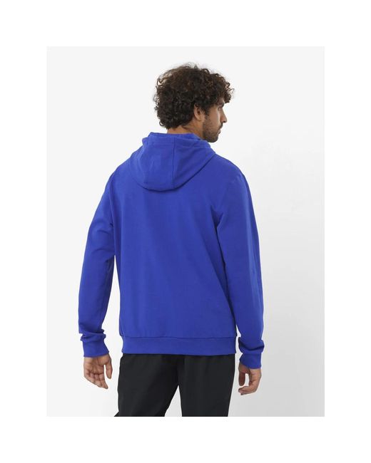 Salomon Logo hoodie für outdoor-abenteuer in Blue für Herren