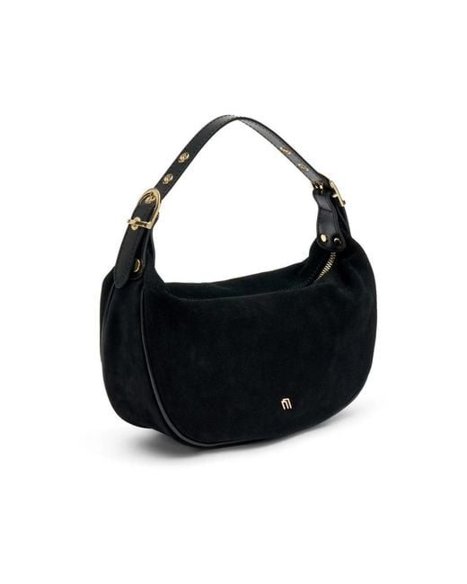 Frau Black Shoulder Bags