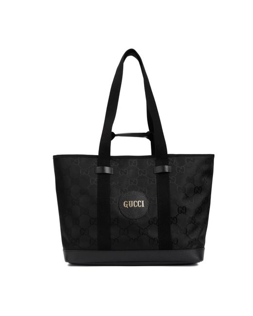 Gucci Schwarze nylon shopper tasche in Black für Herren
