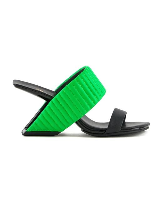 United Nude Green Heeled Mules