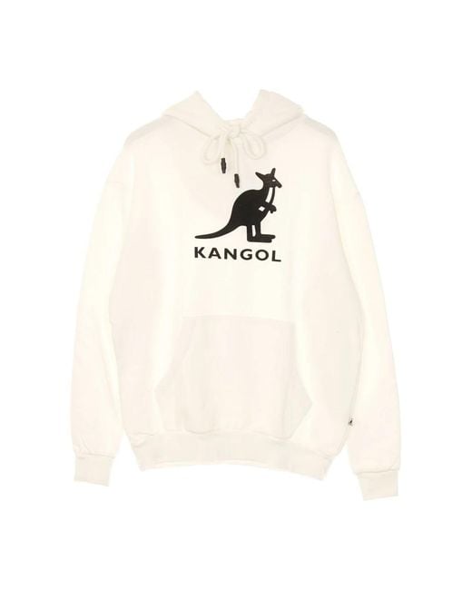 Kangol Hoodies & Sweatvesten ,Katoen Off/ Hoodie Lange Mouw in het White voor heren