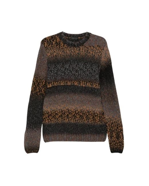 Dondup Brown Round-Neck Knitwear for men