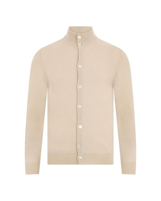 Fedeli Elegante Cardigan in het White voor heren