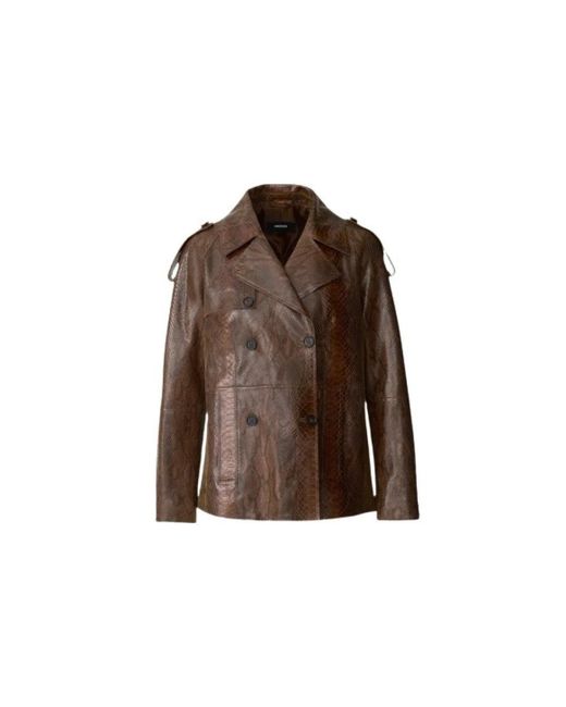 Mackage Jassen ,Bruin ,Leer Dolores-Snk Jacket in het Brown