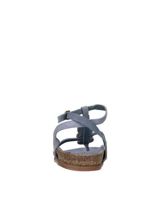 Emanuélle Vee Blue Flat Sandals
