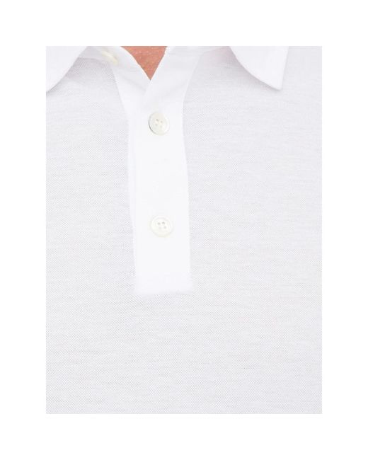 Paolo Pecora Klassisches polo t-shirt in weiß in Gray für Herren