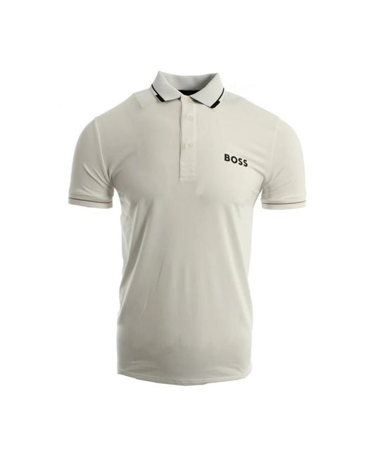 HUGO Tops ,Wit ,Polyester Paul Pro Polo in het Gray voor heren