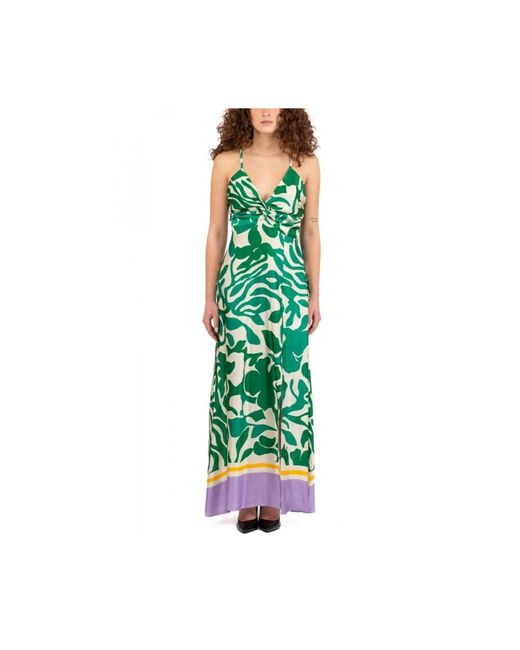 Hanita Green Maxi Dresses
