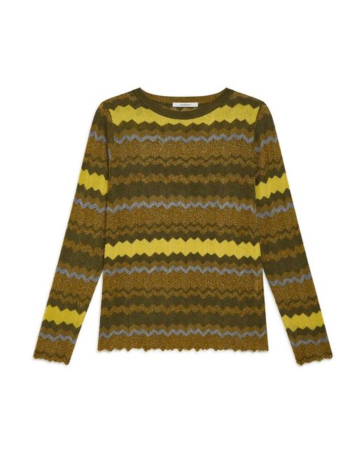 Maliparmi Green Gewellter weg pullover