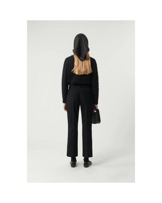 Soeur Black Straight Trousers