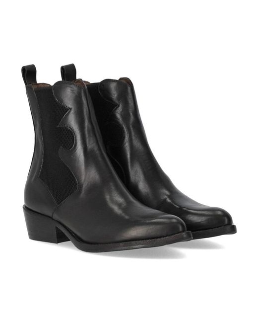 Duccio Del Duca Black Cowboy & Biker Boots