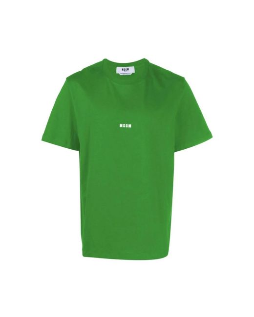 MSGM Green T-Shirts for men