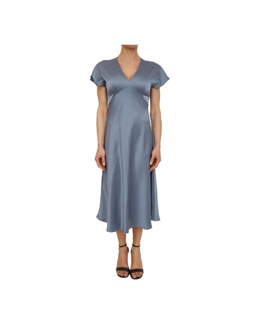 Marella Kleedjes ,Blauw ,Polyester Abito Grigio in het Blue