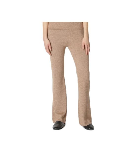 SMINFINITY Fluffy Bell Bottom Broek in het Natural