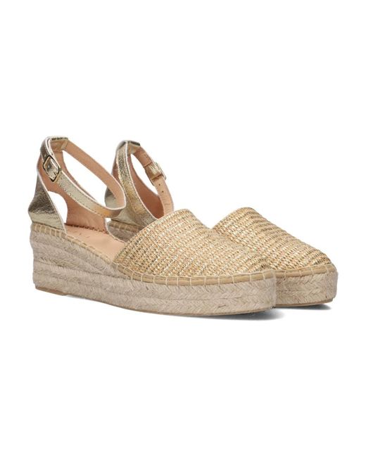 Aiyana Metallic Goldene Espadrilles Mit Knöchelriemen