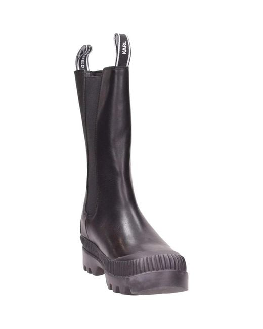 Karl Lagerfeld Black Chelsea Boots