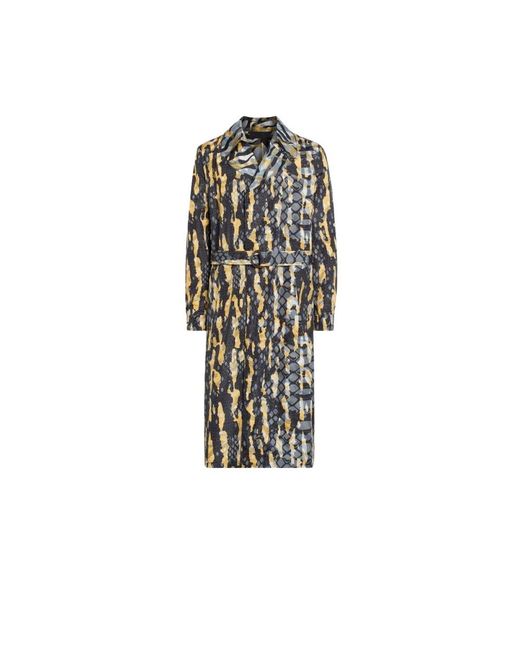 Roberto Cavalli Multicolor Belted Coats for men