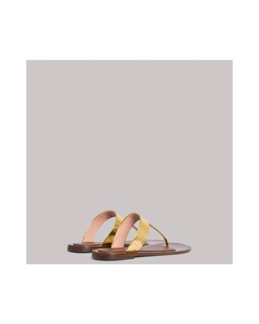 Alberta Ferretti Brown Flip Flops