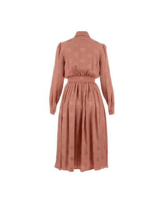 Dolce & Gabbana Pink Shirt Dresses