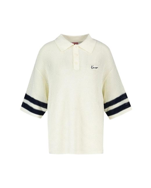 KENZO Natural Polo Shirts for men