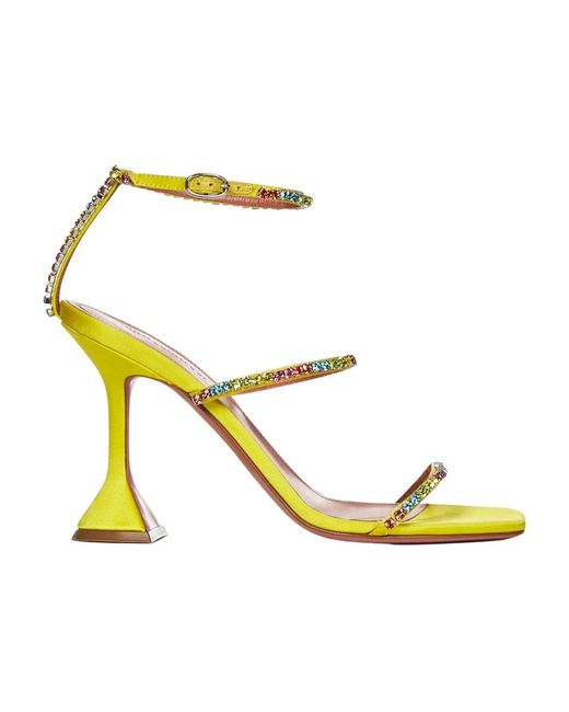 AMINA MUADDI Yellow High Heel Sandals