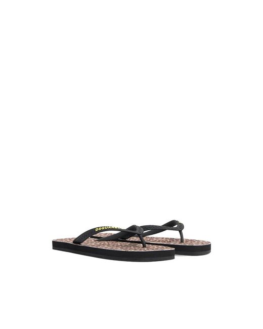DSquared² Black Flip Flops