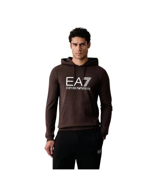 EA7 Hooded Sweatshirt in het Black voor heren