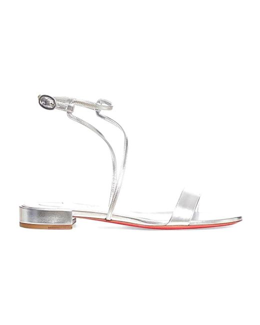 Christian Louboutin White Flat Sandals