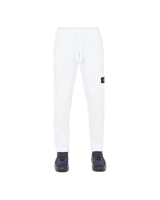 Sweatpants di Stone Island in White da Uomo