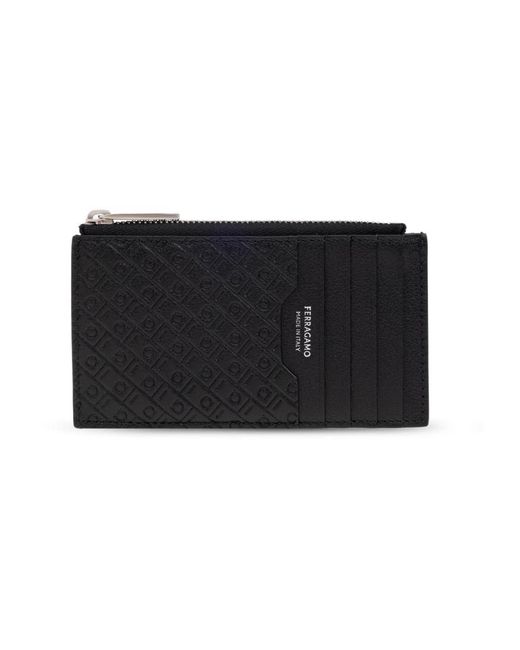 Ferragamo Lederkartenetui in Black für Herren