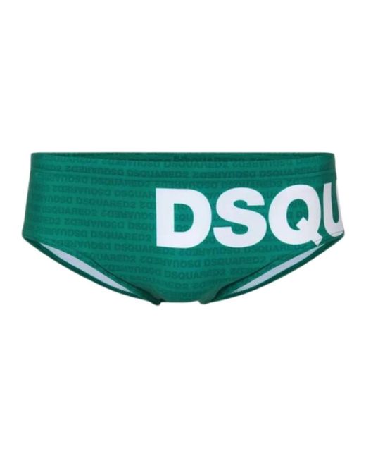 DSquared² Badmode ,Groen ,Groene Sea Brief Zwemkleding in het Green voor heren