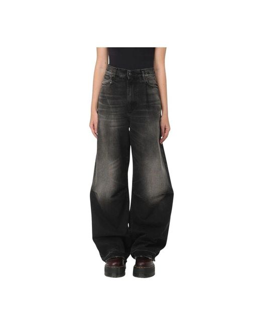 R13 Black Wide Jeans