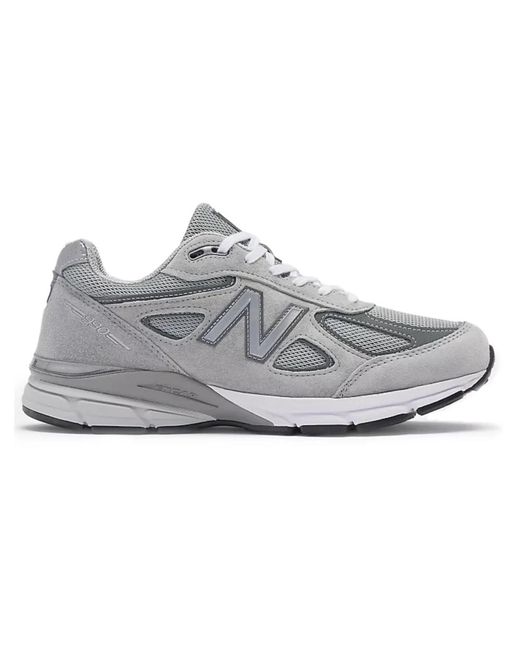 990v4 grigio argento scarpa da corsa di New Balance in Gray da Uomo