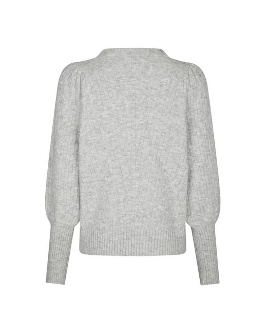 Neo Noir Gray Round-Neck Knitwear