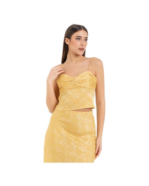 Kocca Yellow Sleeveless Tops