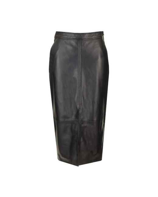 Arma Gray Leather Skirts