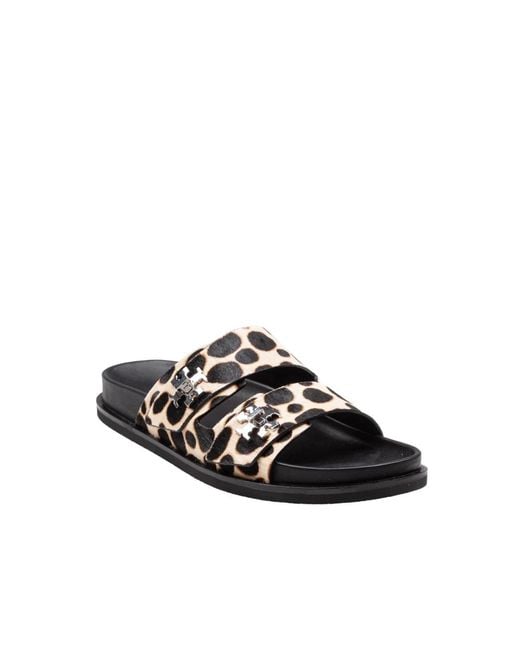 Tory Burch Black Sliders