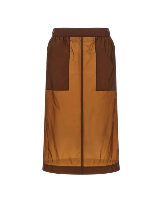 Saint Laurent Brown Midi Skirts