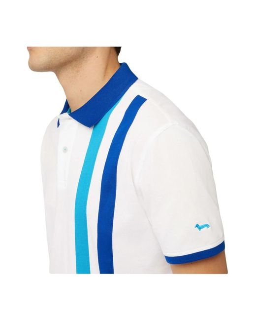 Harmont & Blaine Weiße baumwoll-polo-shirt - frühling/sommer 2024 in Blue für Herren