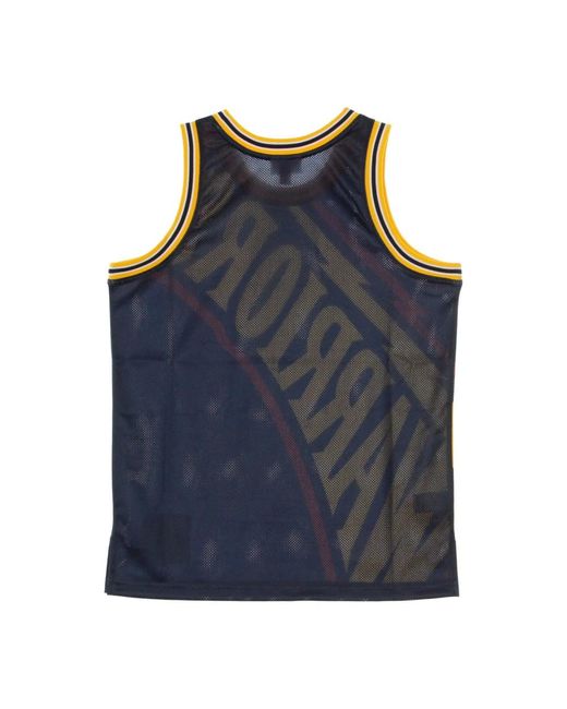 Mitchell & Ness Fitness ,Veelkleurig ,Polyester Basketball Tanktop Originele Teamkleuren in het Yellow voor heren