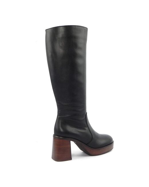 Angel Alarcon Black High Boots