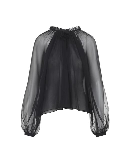 Alberta Ferretti Black Blouses