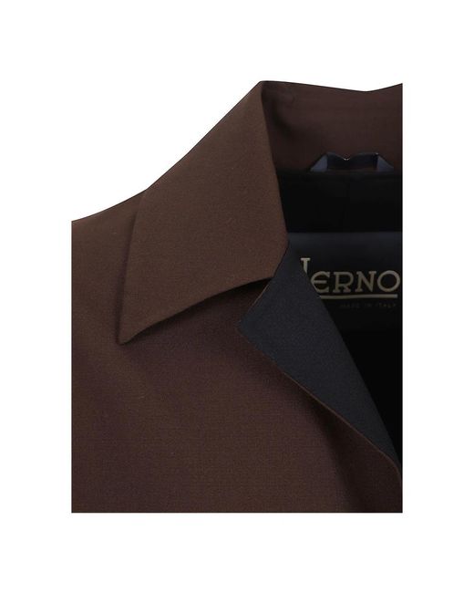 Herno Brown Single-Breasted Coats for men