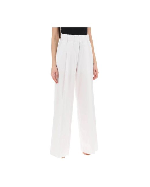 Trousers > wide trousers Dries Van Noten en coloris White