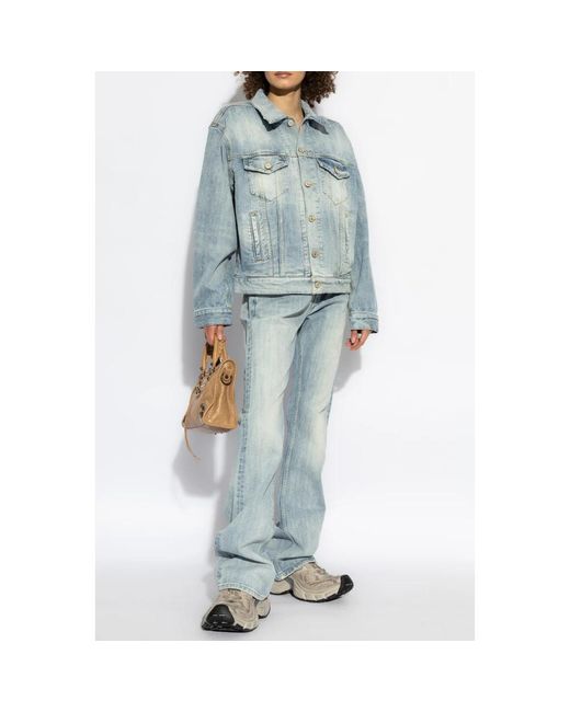 Balenciaga Straight Jeans in het Blue