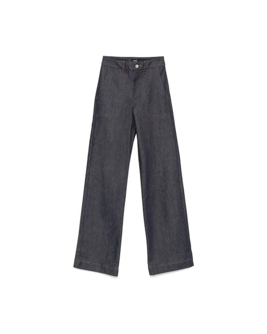 A.P.C. Gray Wide Jeans