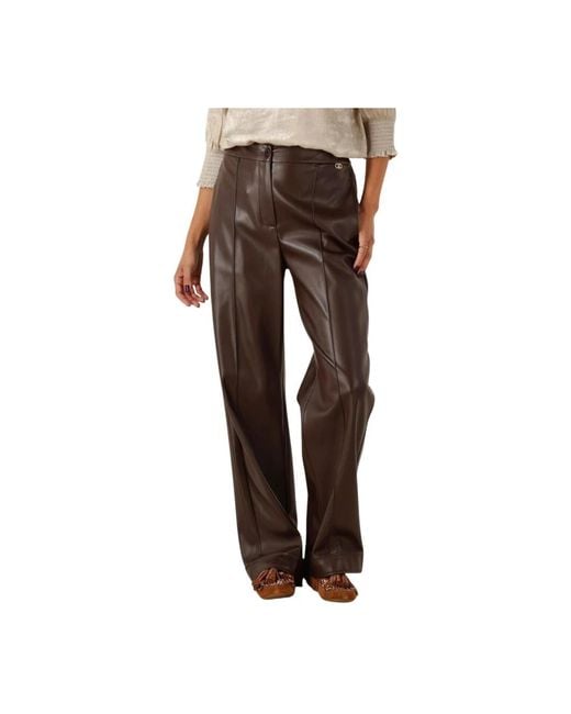 Liu Jo Straight Trousers in Brown | Lyst Liu Jo Straight Trousers in Brown | Lyst