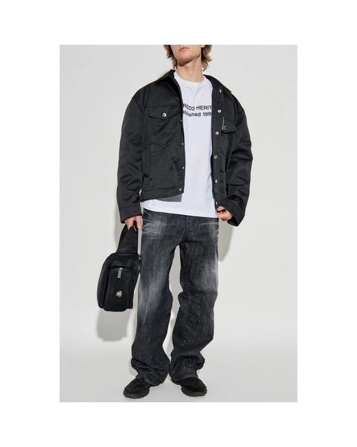 DSquared² Gray Wide Jeans for men