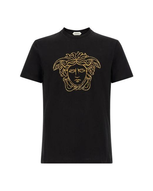 Versace Compact Medusa T-Shirt in het Black voor heren